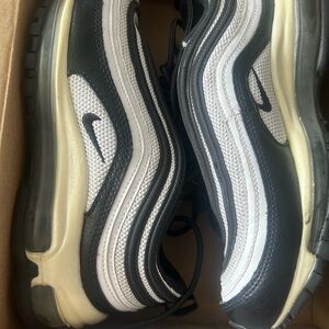 Nike Black and White Air Max Plus Sneakers